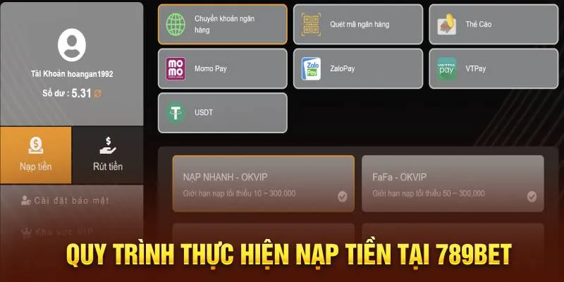 Một vài điều kiện thành viên cần tuân thủ khi nạp tiền 789bet